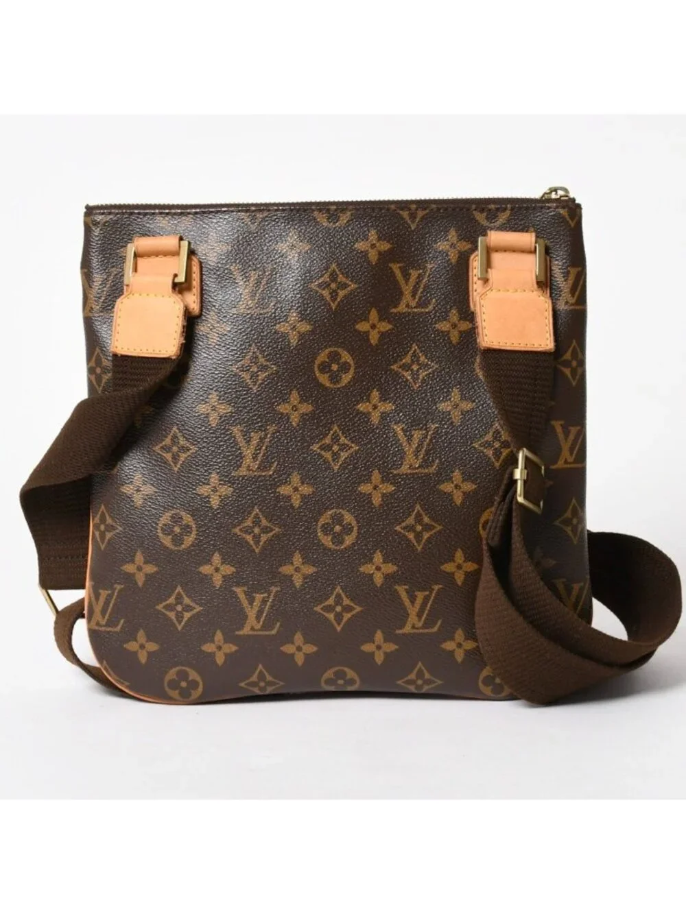 Louis Vuitton Pochette Bosphore Shoulder Bag Monogram Canvas Brown Gold